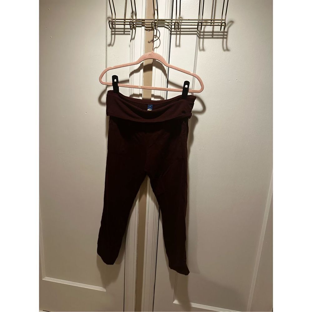 old navy active jogger sweatpants joggers fleece lined wine red size medium